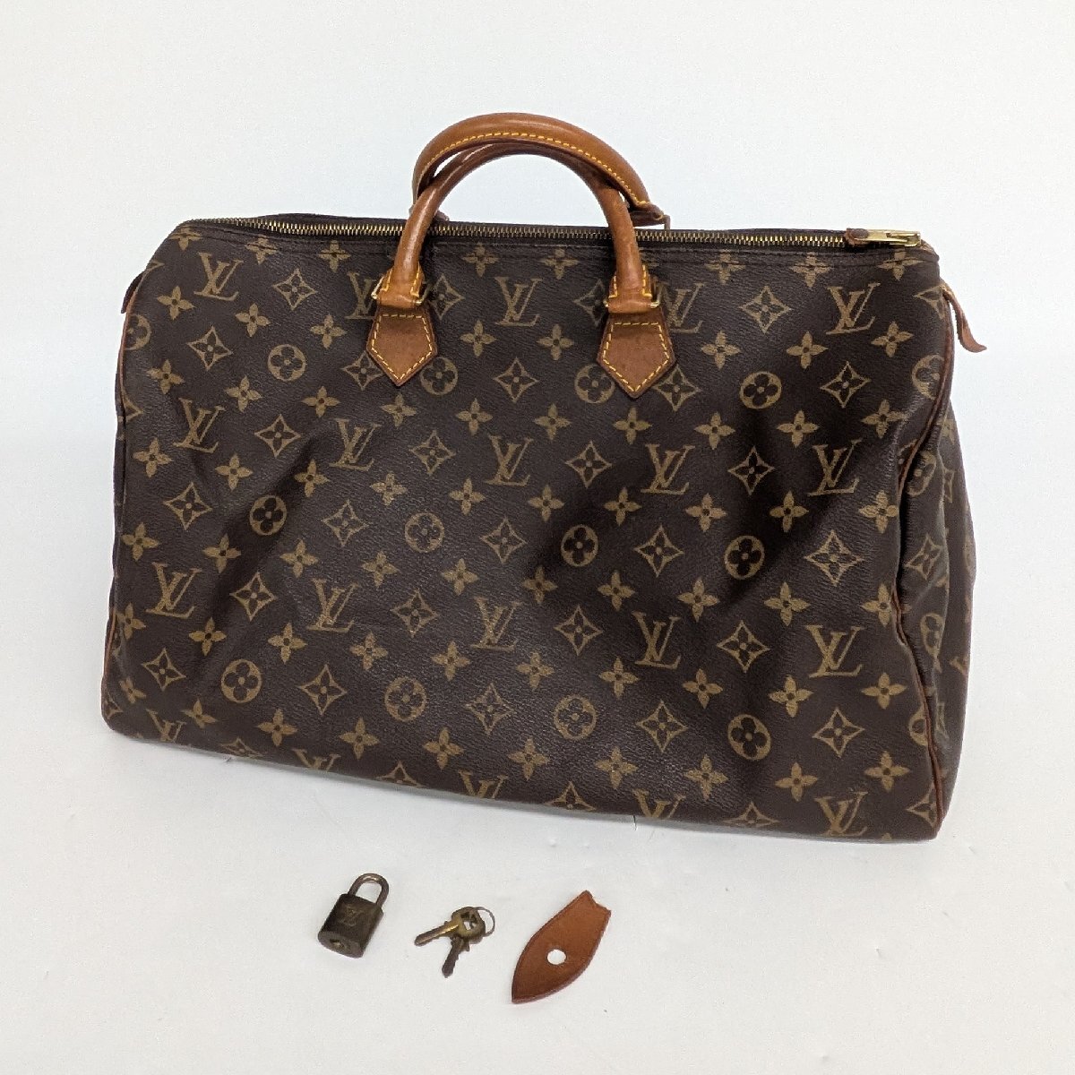 1円～/LOUIS VUITTON/ルイヴィトン/スピーディ40/モノグラム/SP0977/M41522/ゴールド金具/ハンドバッグ/ボストンバッグ/付属品付/L011