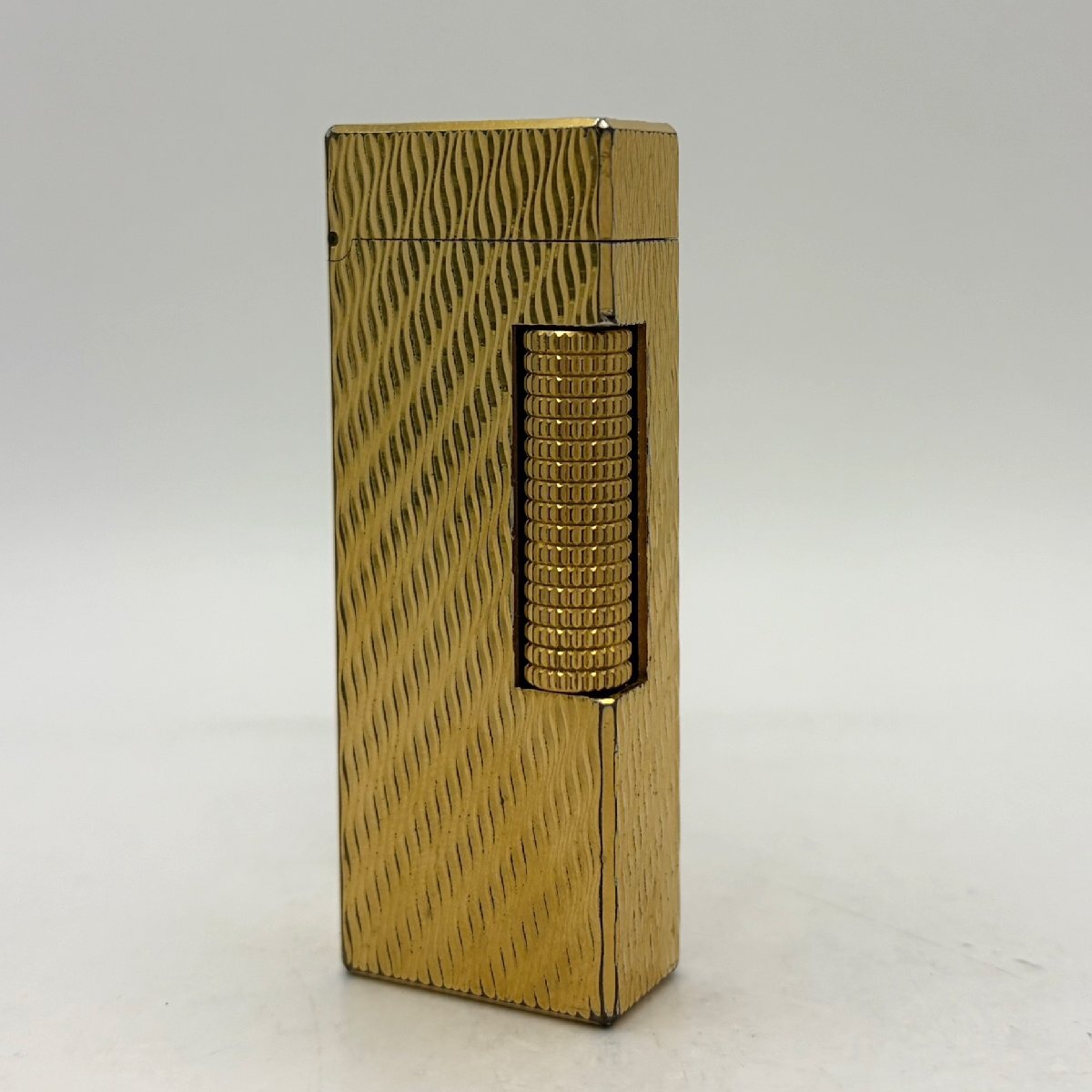 1円～/dunhill/ダンヒル/ローラー/ヘリンボーン/ゴールドカラー/ガスライター/煙草/喫煙具/喫煙グッズ/ジャンク/①/P001