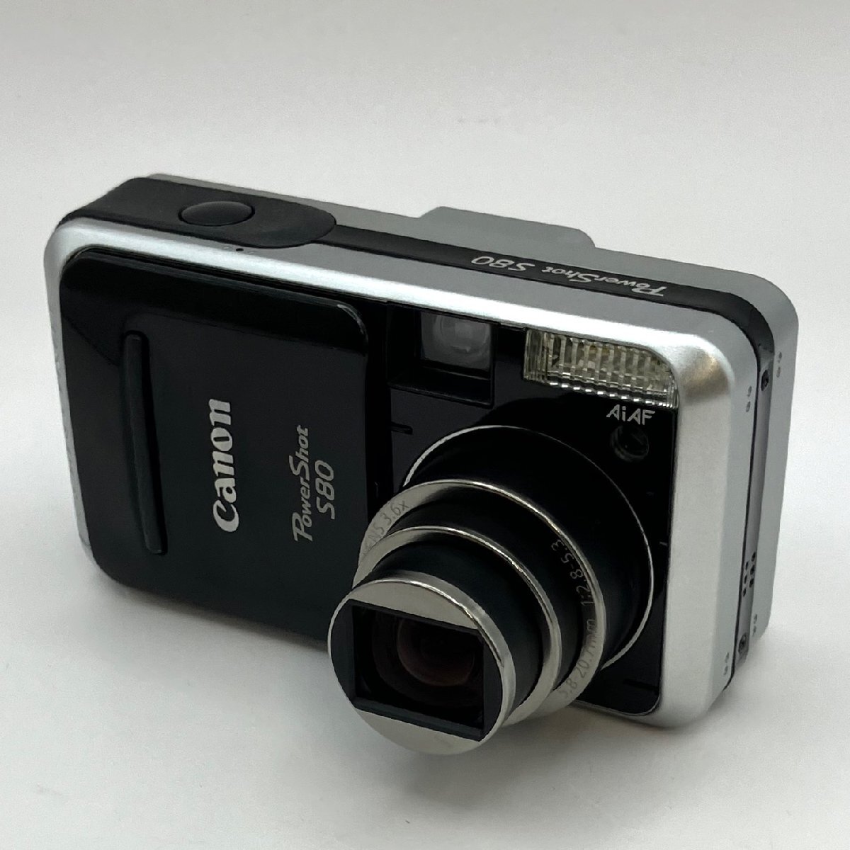 1円～/Canon/キャノン/PowerShot/S80/PC1155/付属品付/デジタルカメラ/デジカメ/通電確認済/シャッターOK/ジャンク/K008
