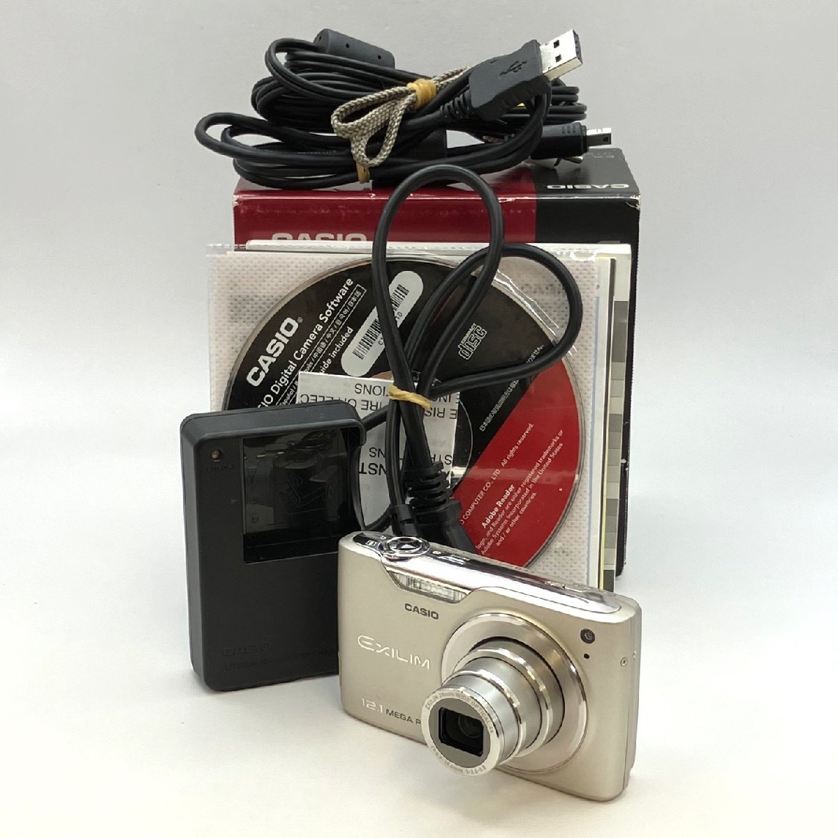 1円～/CASIO/カシオ/EXILIM/EX-Z450/箱・付属品付/コンパクトデジタルカメラ/デジカメ/通電確認済/シャッターOK/ジャンク/K009