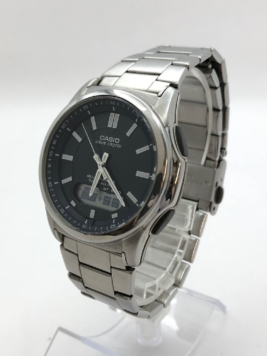 CASIO/カシオ/wave ceptor/MULTI BAND 6/WVA-M630/デジアナ/シルバーカラー/純正ベルト/ソーラー/メンズ腕時計/稼動品/ジャンク/S001