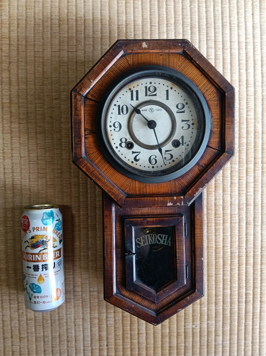 小型八角柱時計 セイコーシャ 稼働品