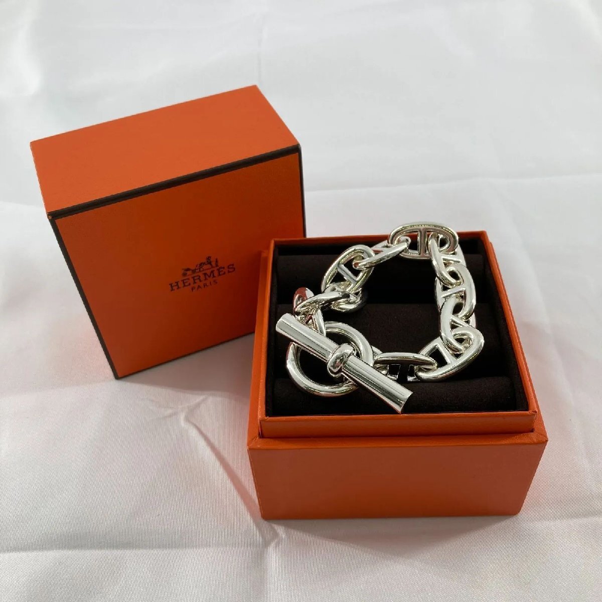HERMES(エルメス)　シェーヌダンクル 　サイズGM 　11コマ　Ag925 　ブレスレット　シルバー