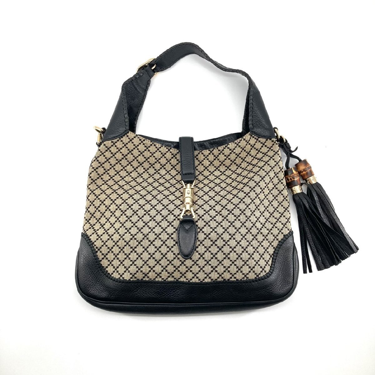 GUCCI ディアマンテ ニュージャッキー 246907 ショルダーバッグ ベージュ