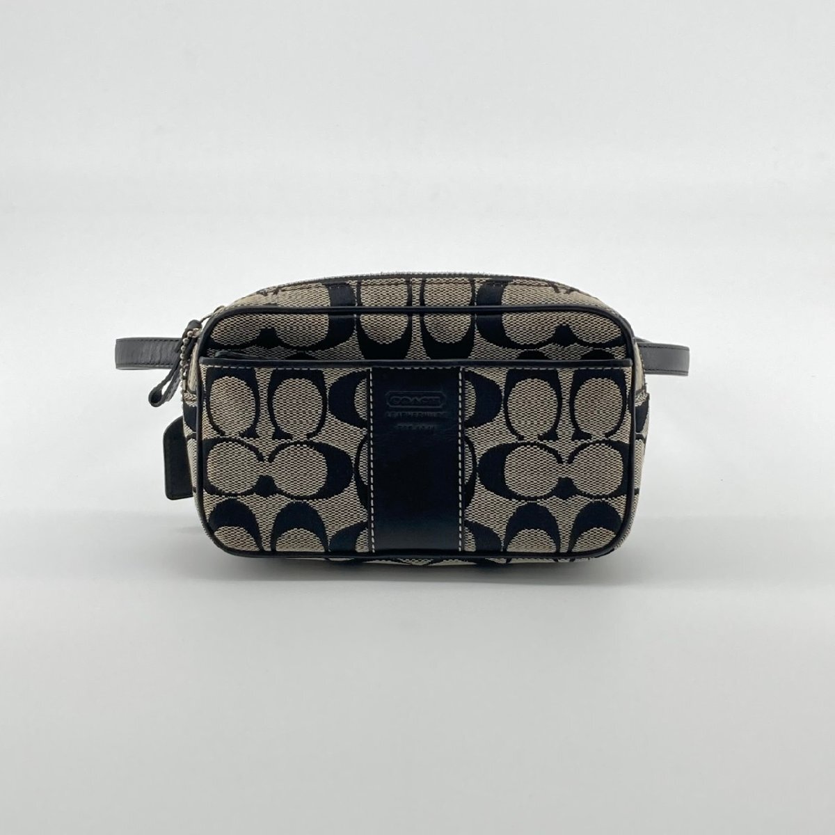 COACH シグネチャー レザー 3622 ウエストバッグ ブラック
