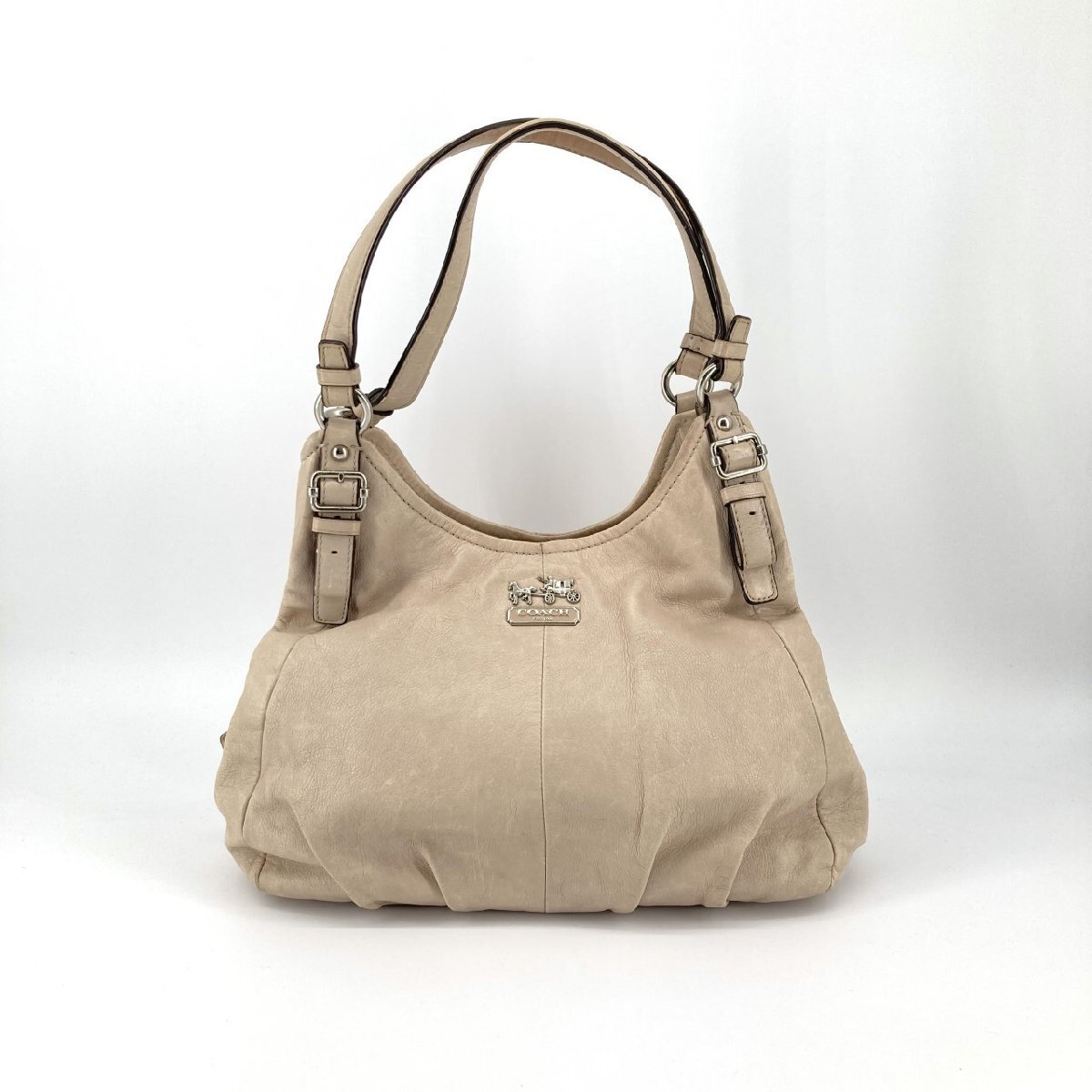 COACH マディソン レザー マギー 16503 ハンドバッグ ベージュ