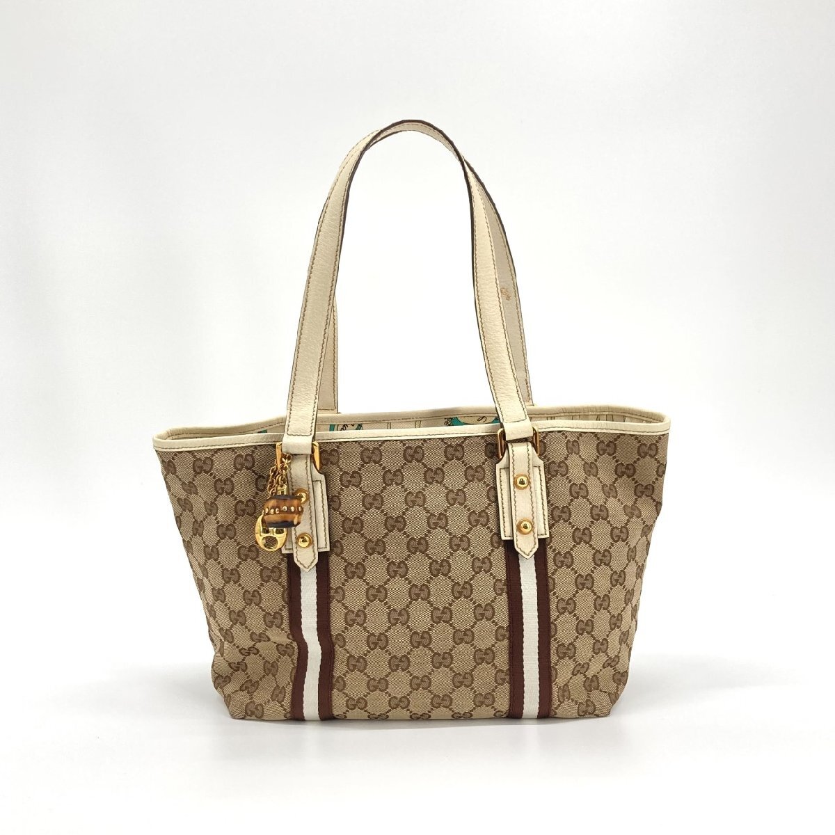 GUCCI GGキャンバス シェリーライン 650294 トートバッグ ベージュ