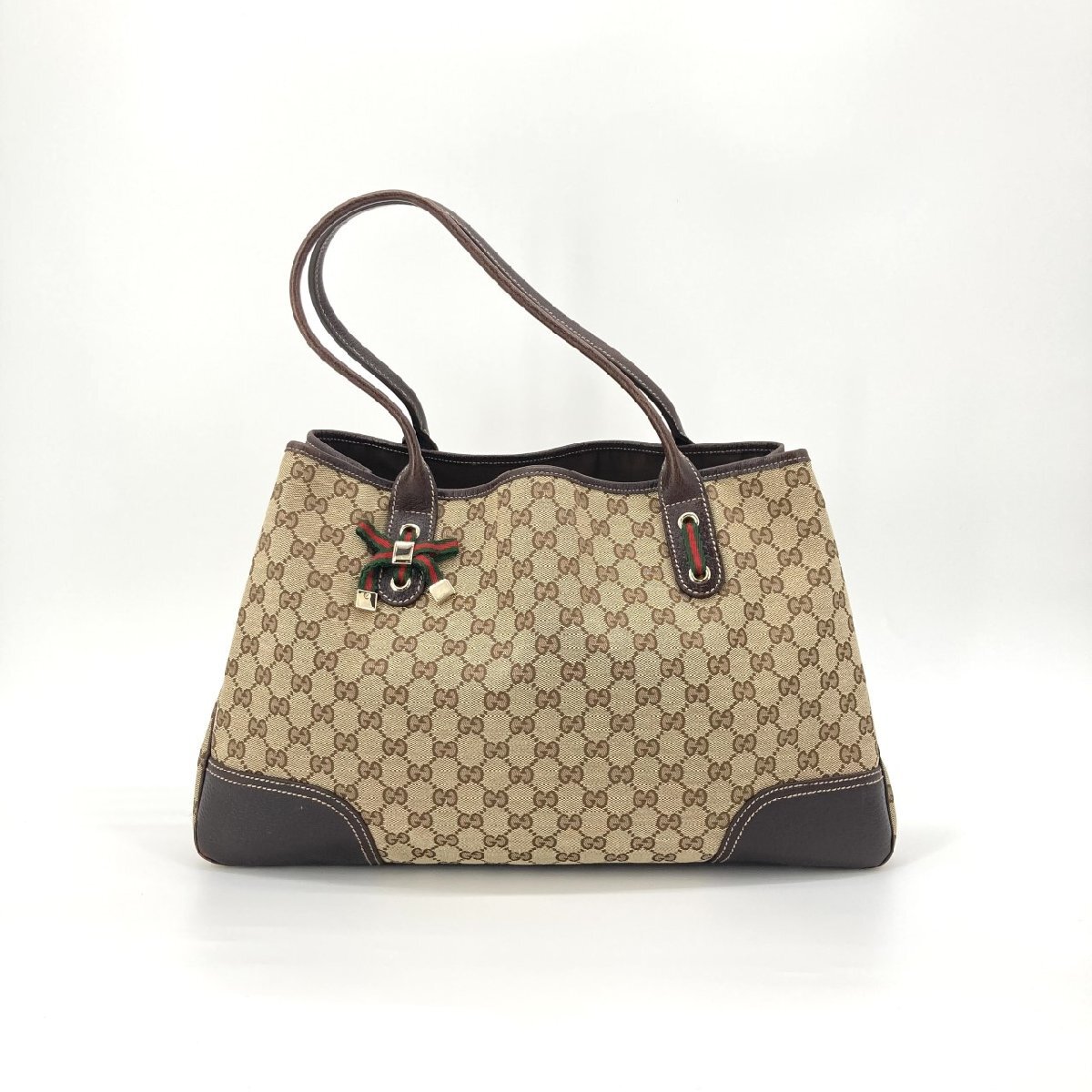 GUCCI プリンシー GGキャンバス 161719 トートバッグ ブラウン