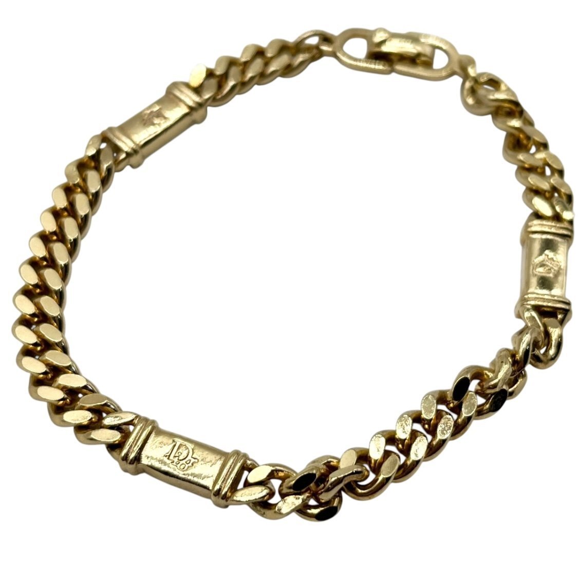 1円スタート！Christian Dior ディオール アクセサリー ブレスレット ロゴ入り ヴィンテージ 中古品 こねこ便420サイズ 蘇や(BBY3575)