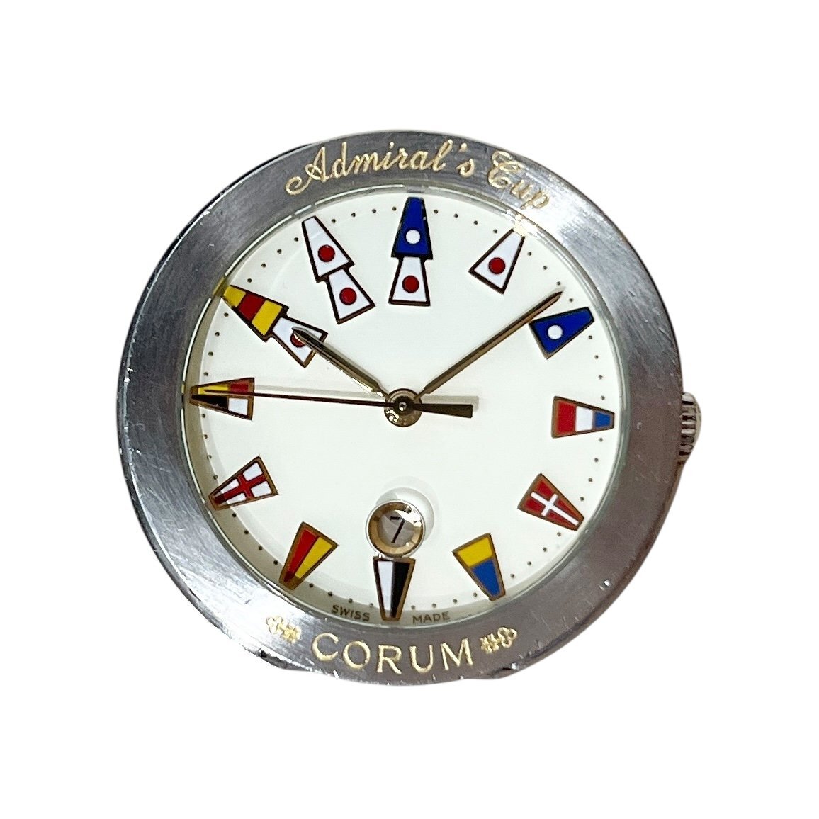 1円スタート！ 稼働　CORUM　コルム　時計　トップ　アドミラルズ　クオーツ　ケース付き　中古品　コンパクトサイズ　蘇や(BBY3649)