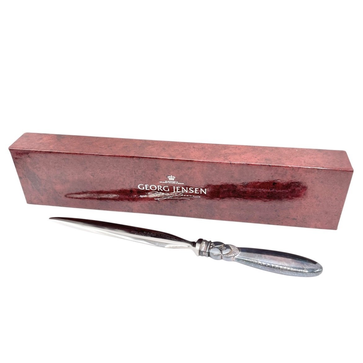 GEORG JENSEN　ジョージジェンセン　カトラリー　レターオープナー　ペーパーナイフ　箱付き　中古品　コンパクトサイズ　蘇や(MMY426)
