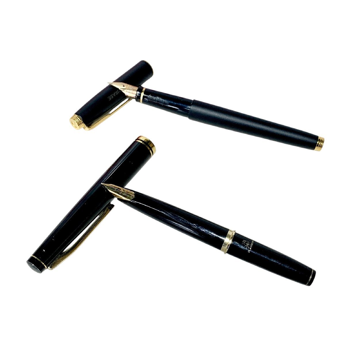 PLATINUM プラチナ/PARKER パーカー 万年筆 文房具 18K/14K-585 ペン先 刻印あり 2点 おまとめ ジャンク品 こねこ便420 蘇や(BBY244)