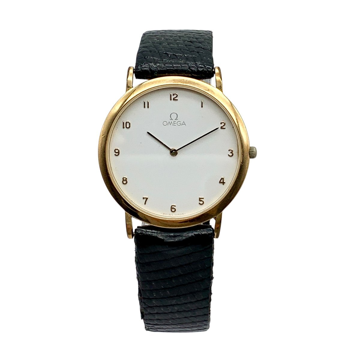 OMEGA　オメガ　時計　腕時計　DeVille デヴィル　白文字盤　クオーツ　不動　ジャンク品　コンパクトサイズ　蘇や(TPS99)