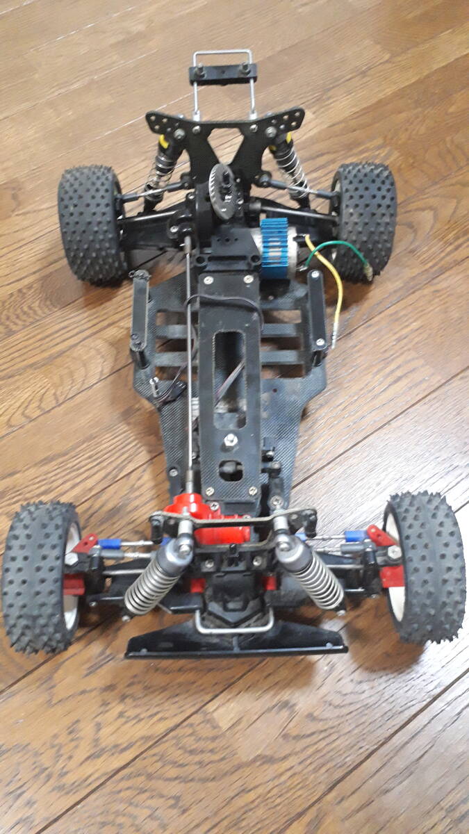 タミヤ　ラジコン　トップフォース　シャーシのみ　バギー　当時もの　オプションパーツ付き　ジャンク