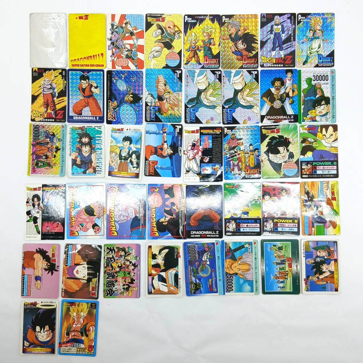 【現状品】 当時物 アマダ DRAGONBALL ドラゴンボール PPカード BANDAI バンダイ カードダス 42枚 キラ・疑似プリズム含む まとめ売り 