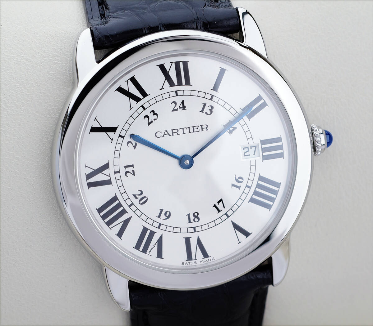 美品 カルティエ ロンド ソロ シルバー ローマン LM Cartier 