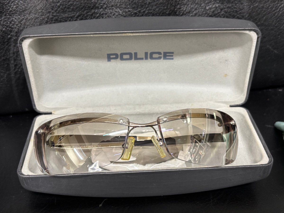 【美品】POLICEポリス　サングラス イタリア製 S2744 COL.579K サングラス ケース付き