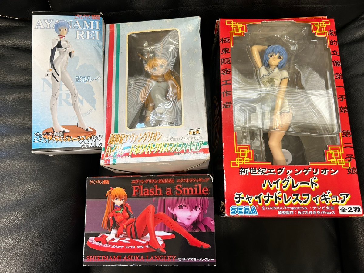 【中古品】エヴァンゲリオン フィギュア 4体セット 綾波レイ アスカ チャイナドレス まとめ売り