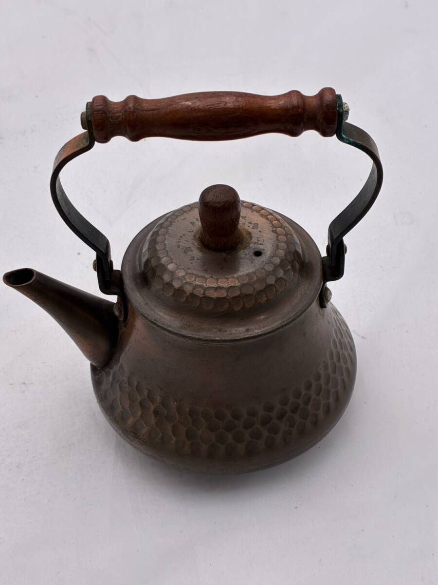 銅製 槌目ケトル 急須 ミニケトル 茶器 茶道具 ♯2811-4