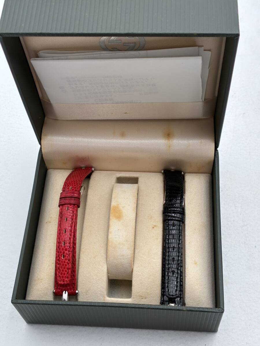 GUCCI 革ベルト 時計用 替ベルト 1800L GQ1800 12MM R KB 2本セット 箱付き 本体なし グッチ ♯2961