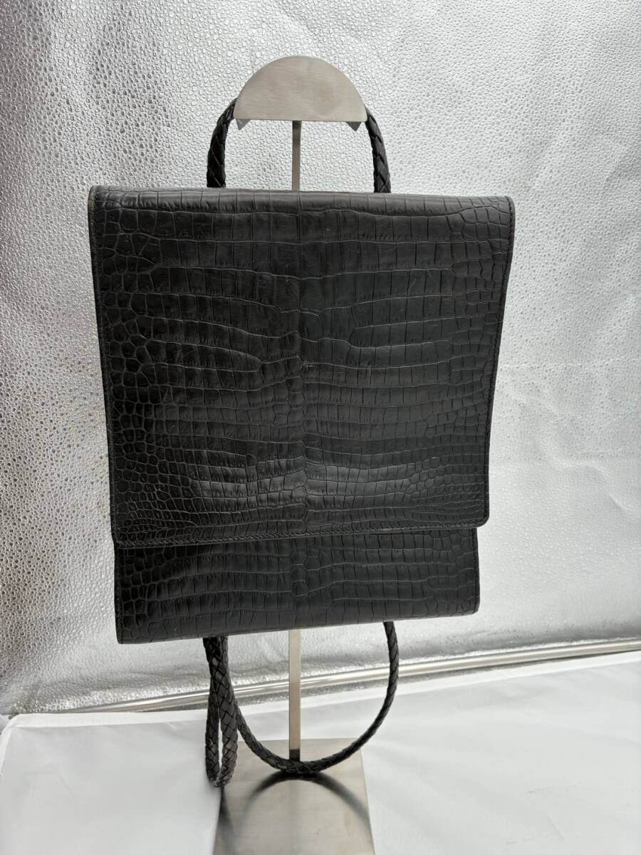 BALLY 2WAY バッグ リュック バックパック クロコ型押し レディース ♯2960