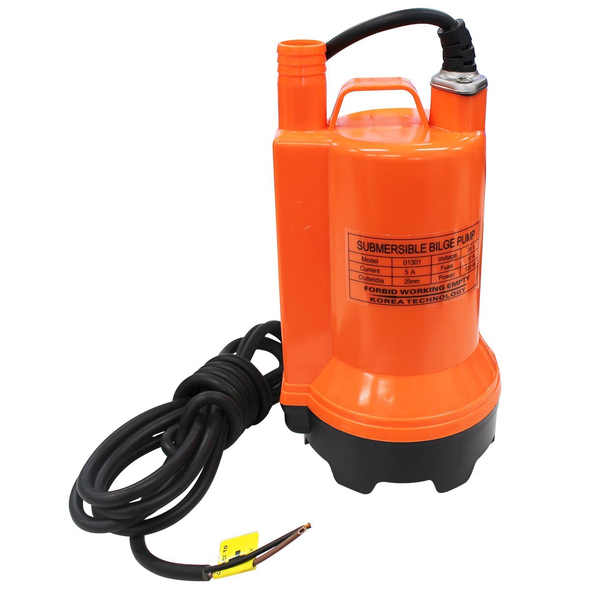 24V ビルジポンプ 2000GPH 海水 対応 毎分126L 水中ポンプ 船 ボート ヨット 船舶 漁船 汲み上げ ポンプ ガーデニングにも