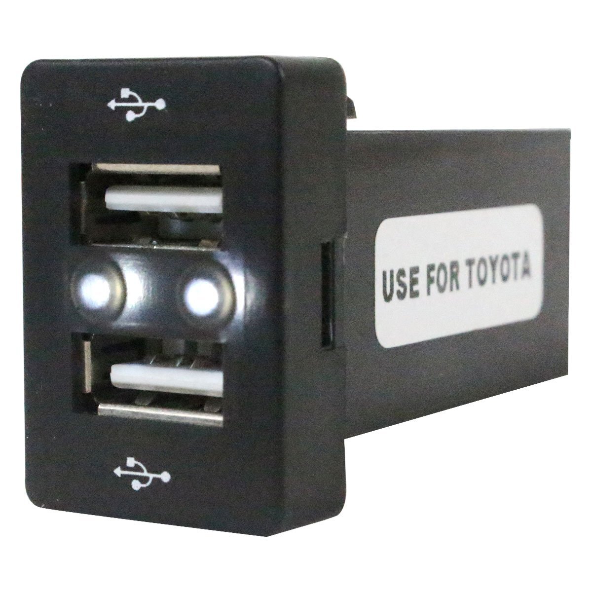 メビウス ZVW41 H25.4～現在 LED/ホワイト 新設2口 USBポート 充電 12V 2.1A 増設 パネル USBスイッチホールカバー 電源