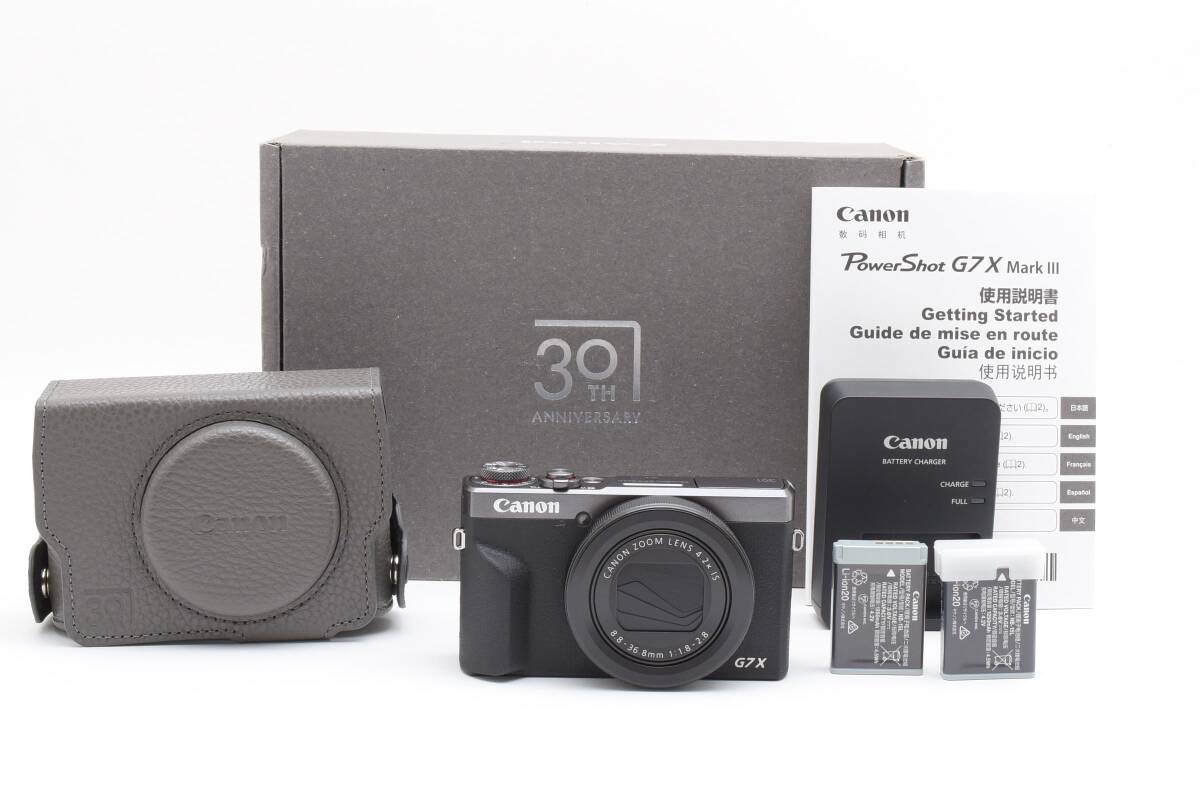 【美品】 Canon キヤノン PowerShot G7X mark III 30th ブラック 元箱付希少【動作確認済み】 #2995775