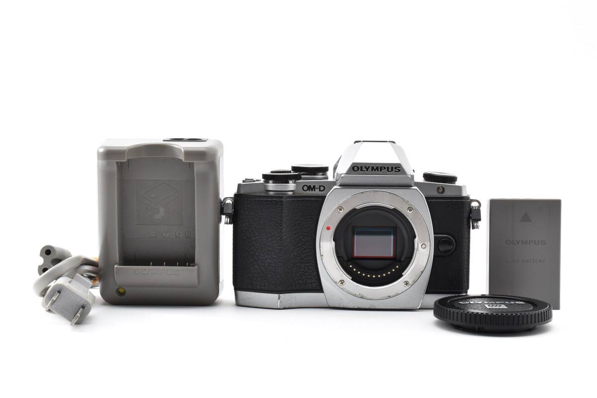 【並品】 OLYMPUS オリンパス OM-D E-M10 ボディ ミラーレス一眼カメラ シルバー 【動作確認済み】 #3007970