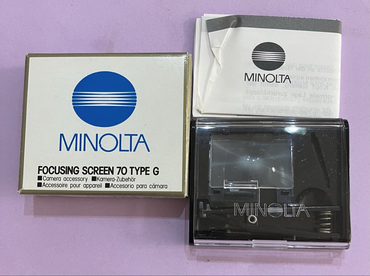 [未使用]MINOLTA FOCUSING SCREEN 70 TYPE G ミノルタ フォーカシングスクリーン 箱・説明書付き
