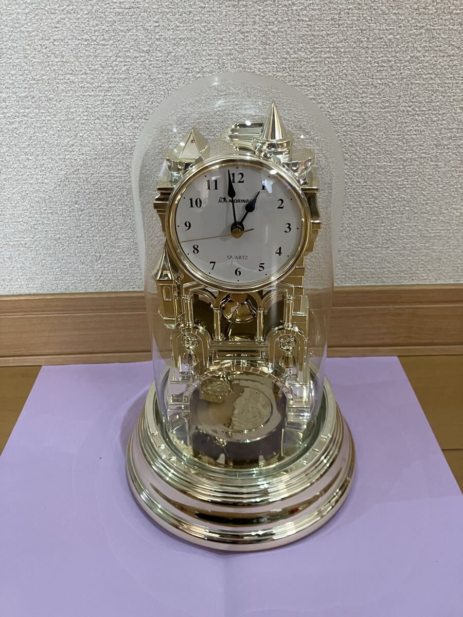 森永創業100周年メモリアルエンゼルクロック ガラスドーム 振り子時計