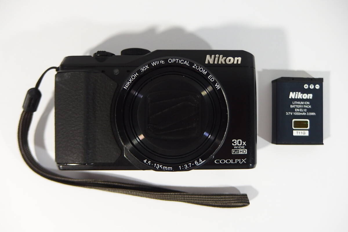 ◆Nikon ニコン コンパクトデジタルカメラ COOLPIX S9900 ブラック 光学30倍ズーム バリアングル液晶モニター 自分撮り