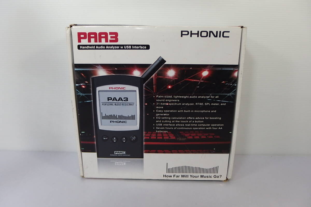 ◆新品未使用 PHONIC(フォニック) ハンドヘルドオーディオアナライザー 音響測定器 PAA3 プロ音響 オーディオサウンドレベルメーター