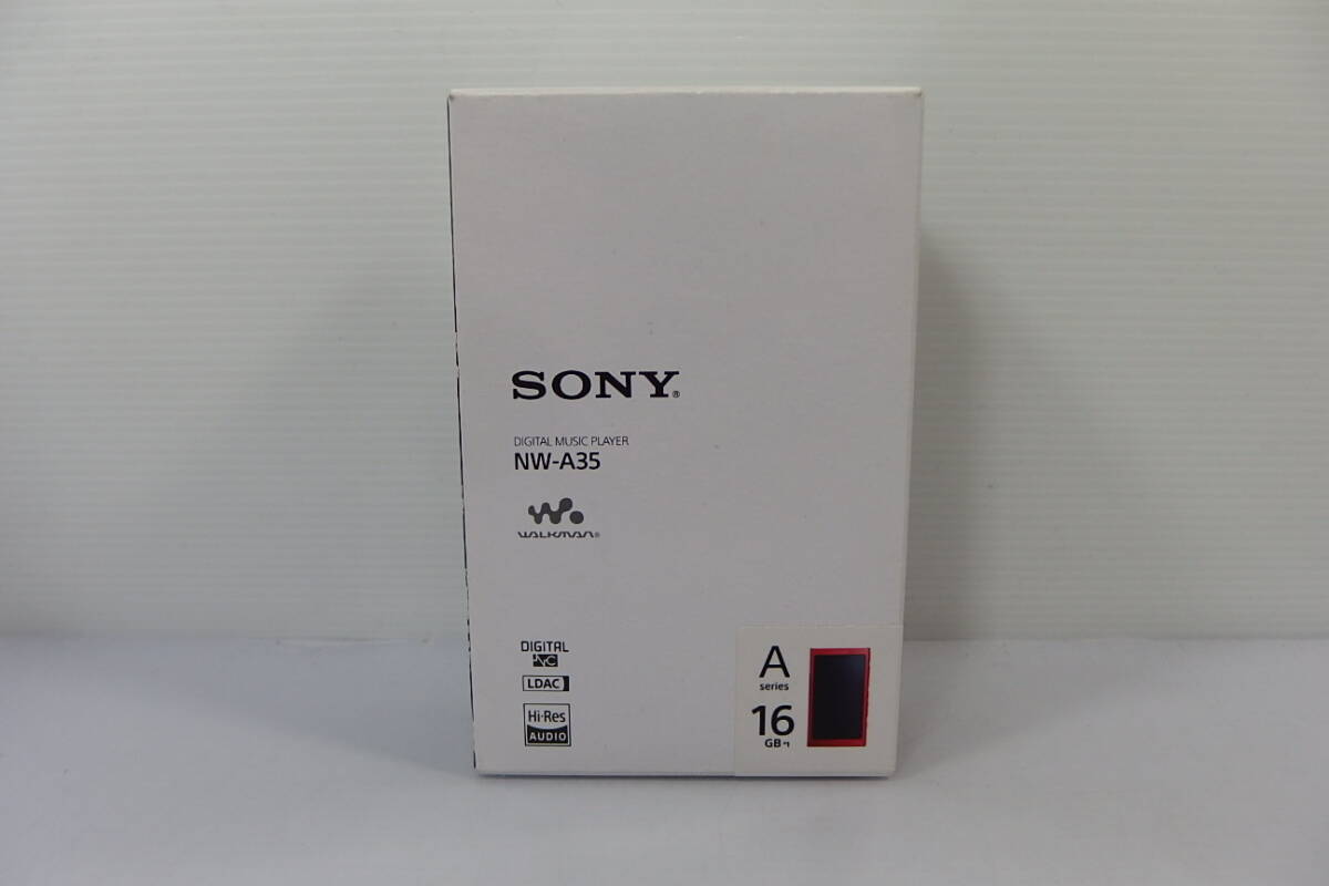 ◆未使用 SONY(ソニー) ウォークマン 16GB ハイレゾ/リニア/ノイズキャンセリング対応 NW-A35 レッド microSDスロット/Bluetooth