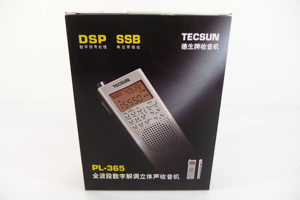 ◆未使用品 TECSUN テックサン SSB・長波対応 デジタルDSPポケット短波ラジオ PL-365 ブラック