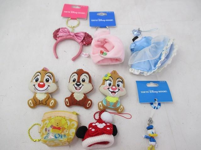 ディズニー タグ付き含む チップとデール ミニー ドナルドダッグ 他 ストラップ キーチェーン ぬいぐるみバッジ 等