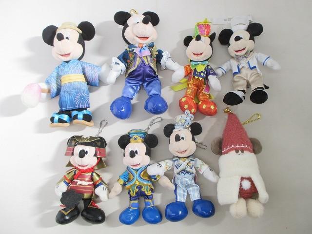 ディズニー ミッキー リルリンリン フラグシップ東京 他 ぬいぐるみバッジ 等 グッズセット 中古品