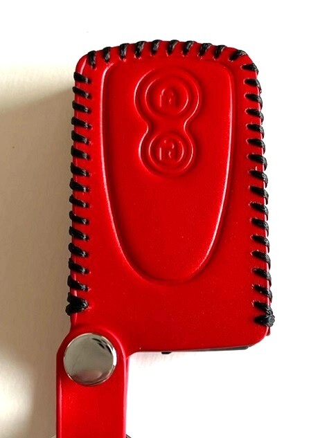 牛革収まるフィット ココア スマートキーケース ムーヴ タント 赤色縫い糸黒 ココア キーケース ムーヴ キーケース タント キーケース 1