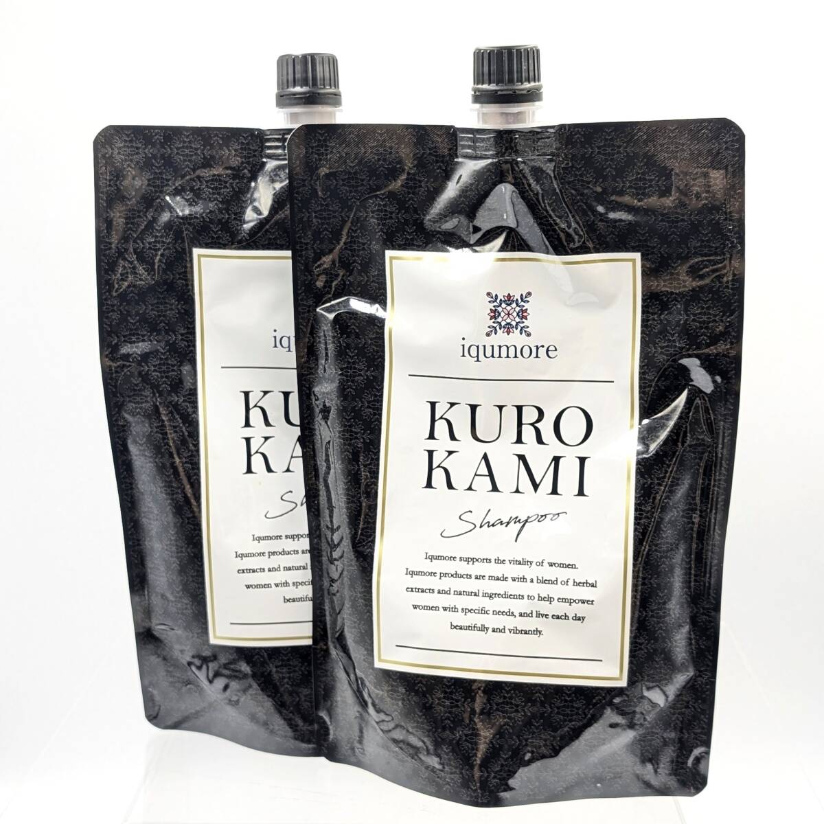 ■【未開封/2袋セット】iqumore KURO KAMI Shampoo 400g×2 イクモア クロカミ シャンプー 〈ナチュラルブラック〉