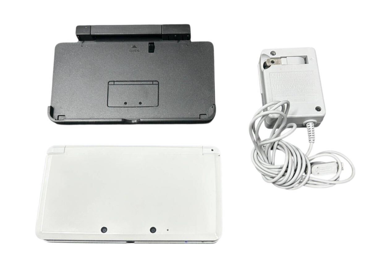 Nintendo ニンテンドー 3DS ニンテンドー3DS 動作品 未初期化 CTR-001 任天堂 ホワイト 充電器 ゲーム機 #rm #107845