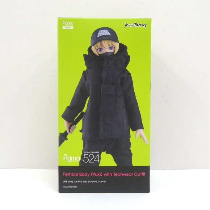 064K235★【中古品】figma 524 Styles 女性body(Yuki/ユウキ) with テックウェアコーデ フィギュア ※刀欠品