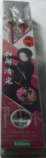 箱開封未使用品 KOTOBUKIYA(コトブキヤ)製 刀剣乱舞-ONLINE-×侍箸加州清光(かしゅうきよみつ)家紋入り刀掛台型箸置き付属 赤 定価1600＋税