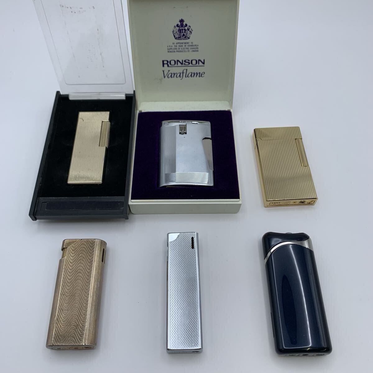 d08 RONSON KENT PRINCE ライター ガスライター ローラー式 まとめ 6点 喫煙グッズ 喫煙具 コレクター ヴィンテージ 現状品 着火未確認