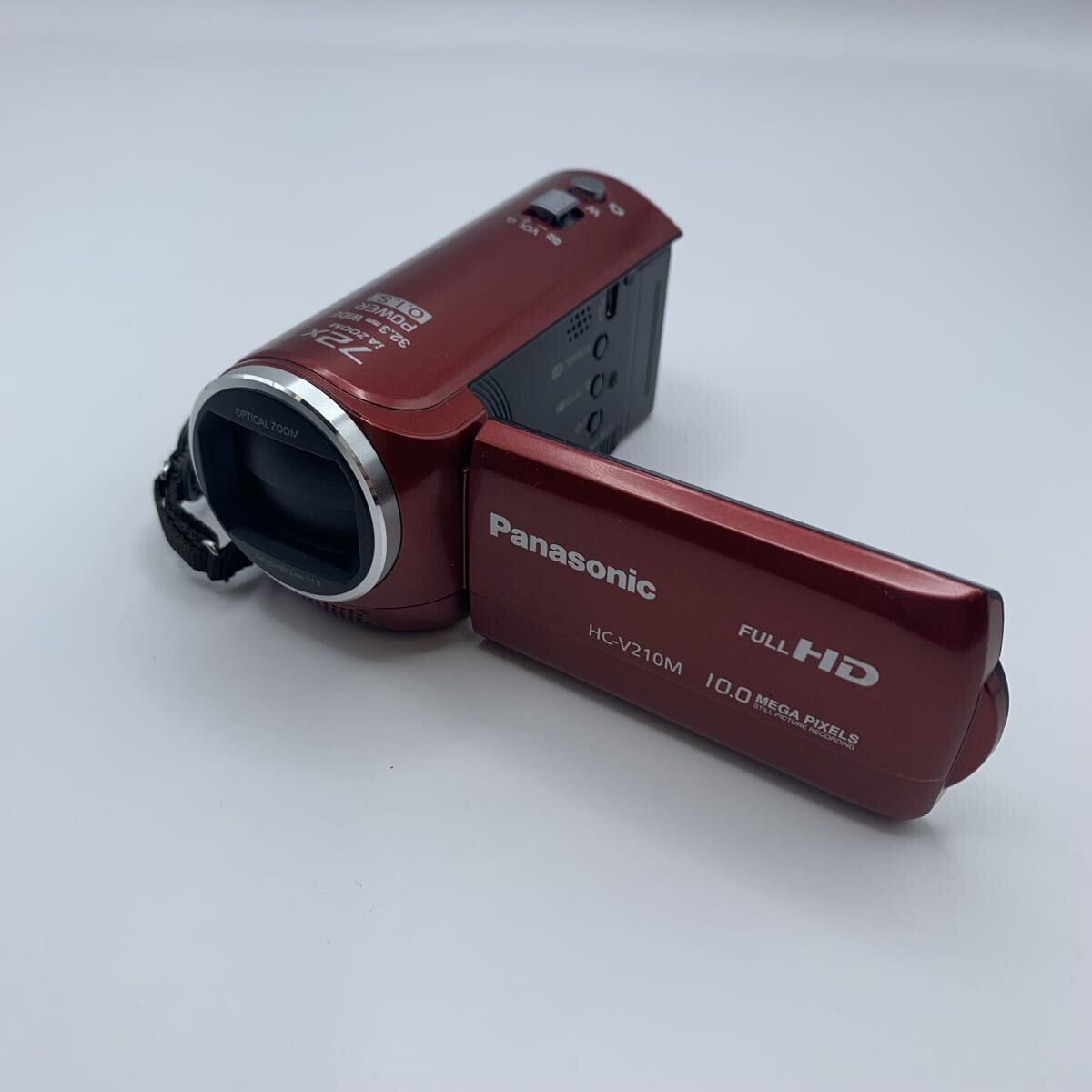 zc12 Panasonic HC-V210M レッド FULL HD デジタルハイビジョンビデオカメラ 小型 軽量 iA72倍ズーム 光学手ブレ補正 現状品 動作未確認