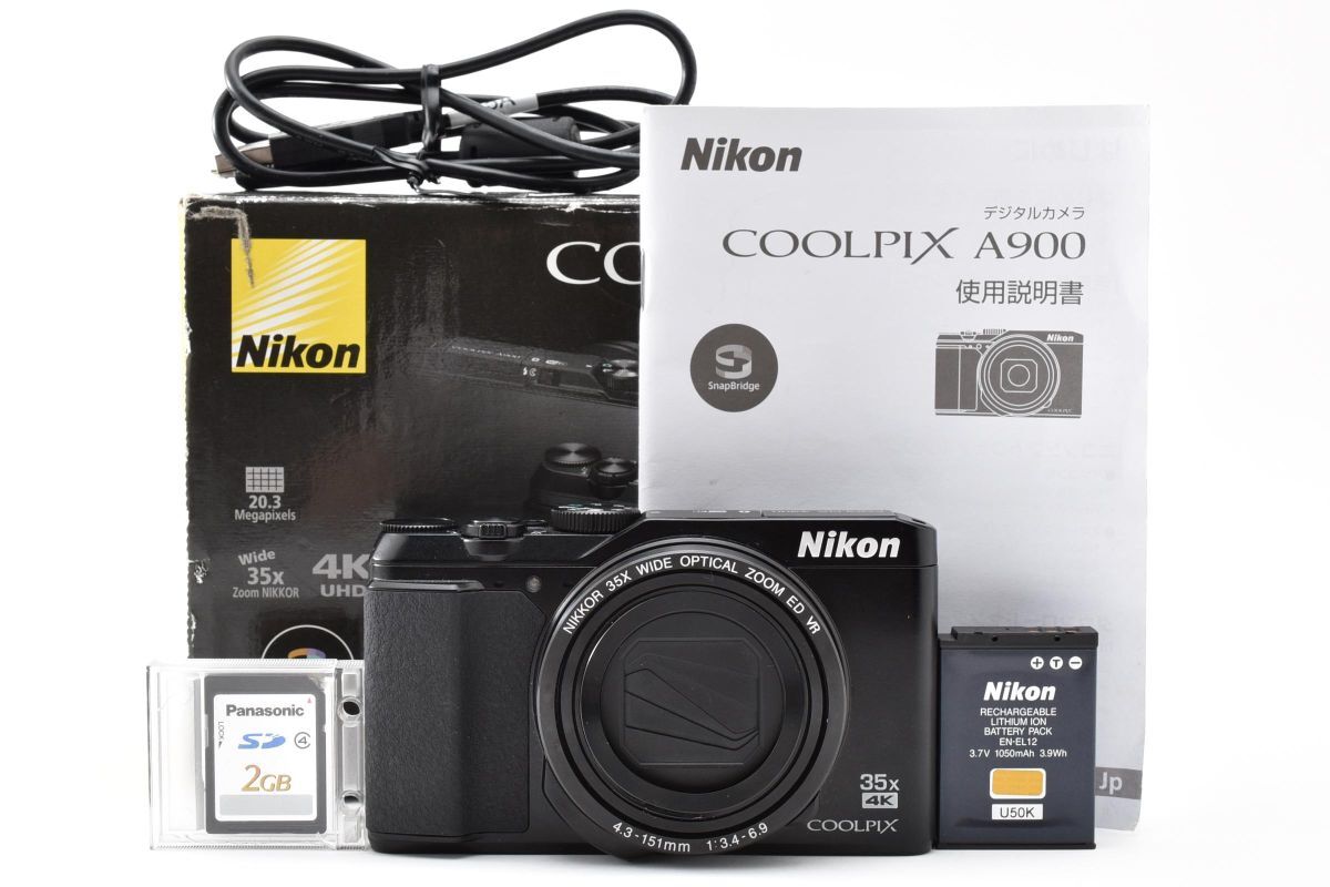 ★動作品★ ニコン NIKON COOLPIX A900 ブラック コンパクトデジタルカメラ OB4629 #407