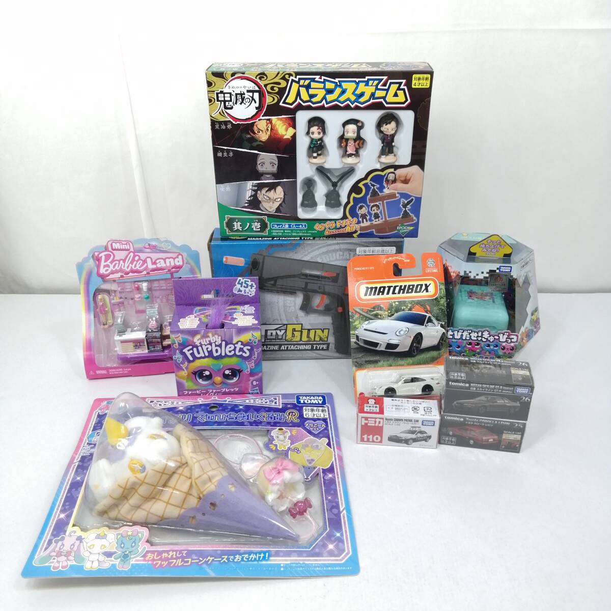 未開封現状品＃おもちゃセット まとめ トミカ/ファービー/鬼滅の刃 バランスゲーム 他