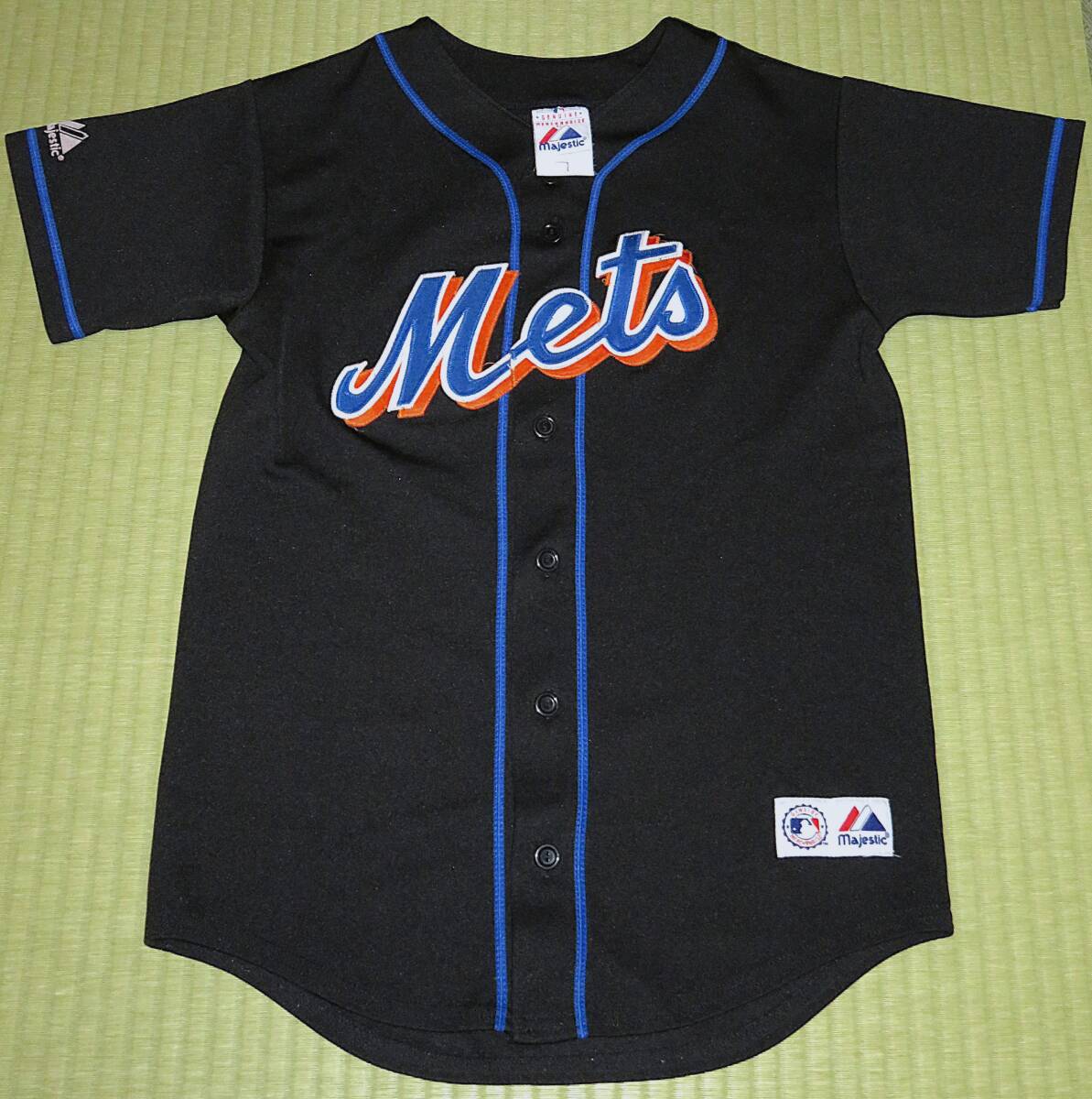 ◆MLB◆ ユニホーム 中古 New York Mets ニューヨーク・メッツ サイズ/ユース/XL 紺 Majestic マジェスティック 千賀滉大