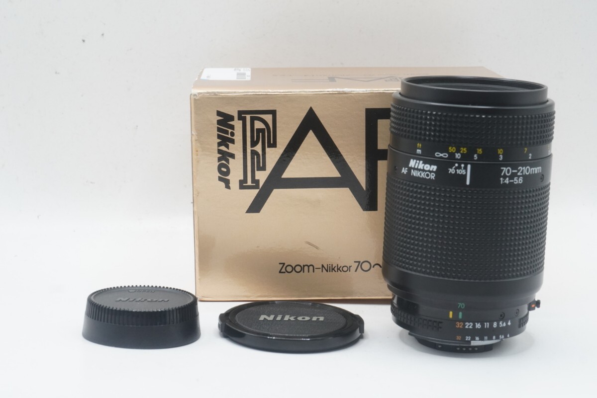 ニコン NIKON オートフォーカスレンズ Ai AF Zoom-Nikkor 70-210mm F4-5.6 動作確認済品 前後キャップ,元箱付属