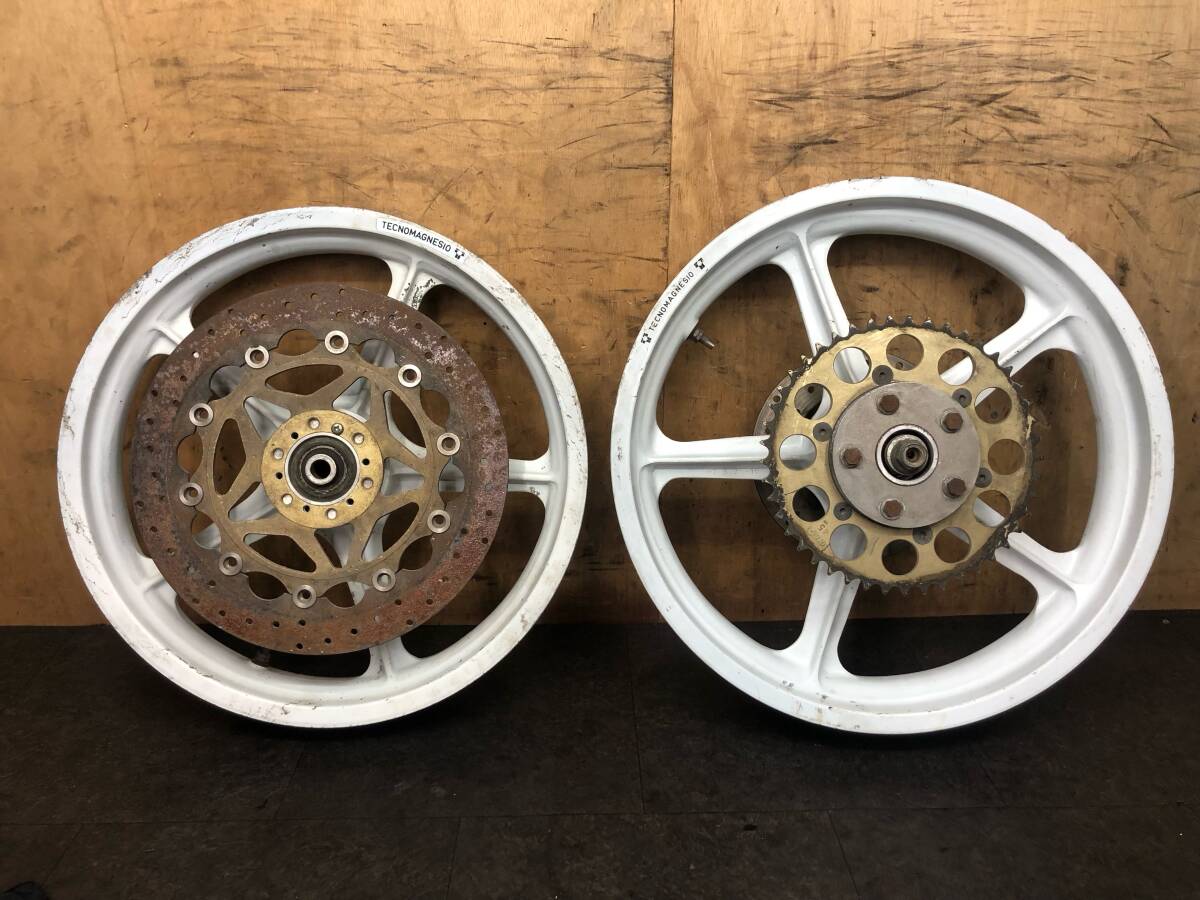 ヤマハ TZ250 2KM 純正 前後 ホイール テクノマグネシオ フロント/リア ブレーキディスク スプロケット 1RK 後方排気 3AK 3YL 4DP TZ350