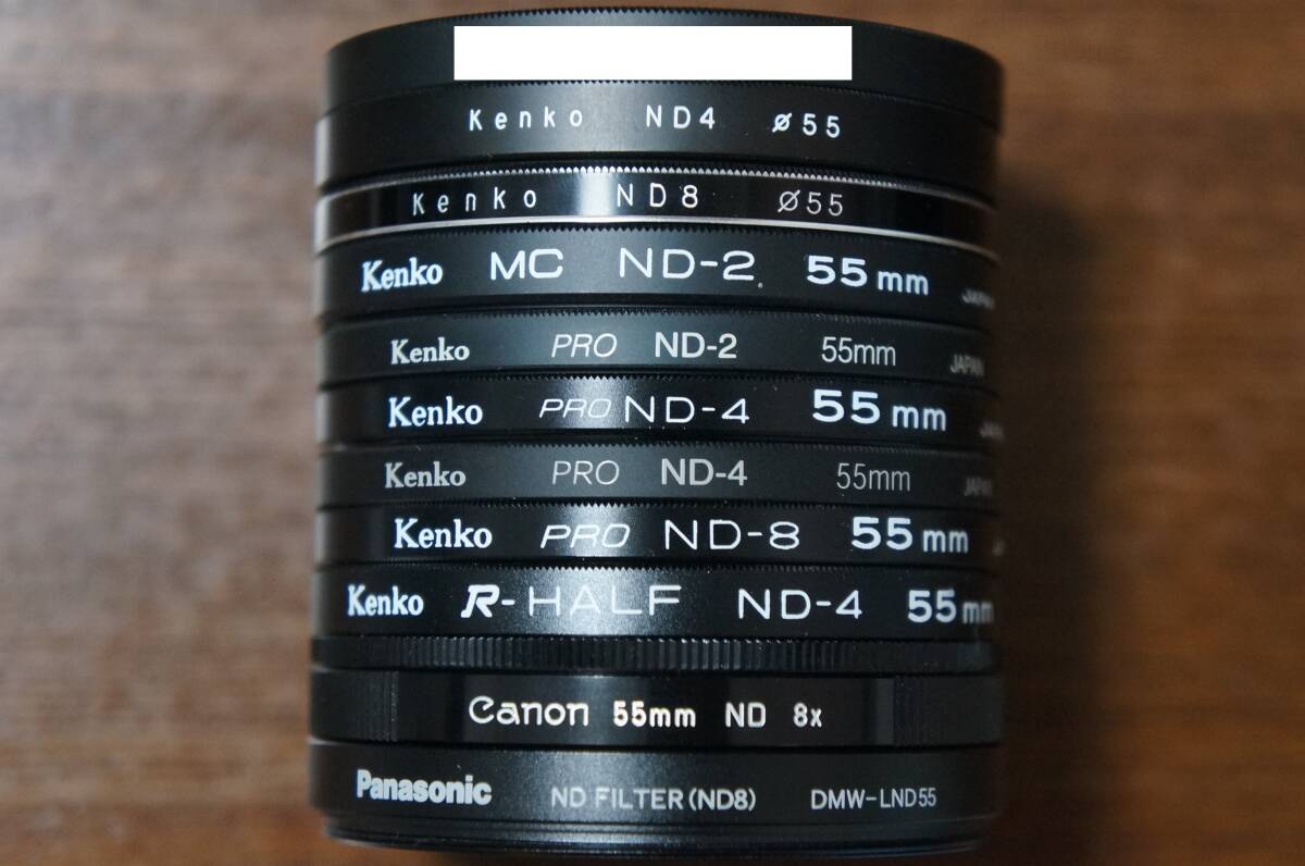 ◆説明必読◆【480円/枚】[55mm] Kenko Canon Panasonic ND 2 / 4 / 8 減光フィルター